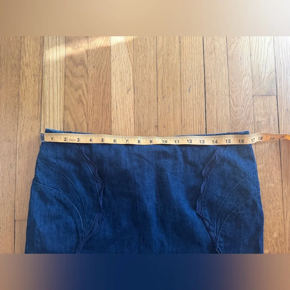 Y2K Vintage Versace Denim Fishtail Skirt - Picture 6 of 9